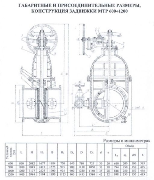 Задвижка 30ч3бр Ду 400 (МТР1)