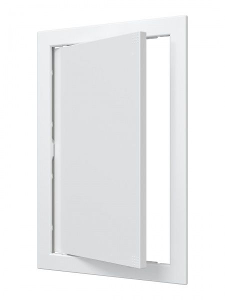 Дверца пластиковая АБС 218х318 (196х296) белая с фланцем