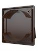 Выход стенной пластиковый D-125, 150х150мм, с клапанном (коричневый)