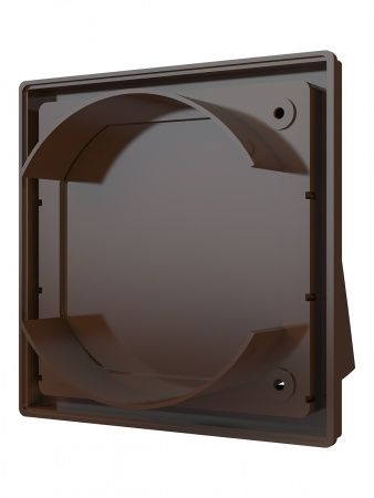 Выход стенной пластиковый D-125, 150х150мм, с клапанном (коричневый)