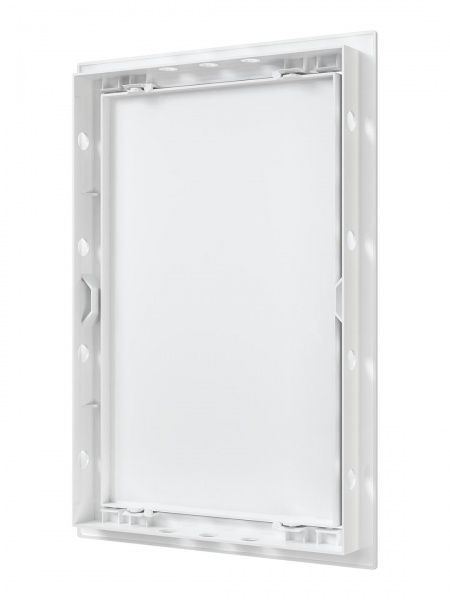 Дверца пластиковая АБС 218х318 (196х296) белая с фланцем