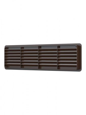 Решетка переточная пластиковая 450х131х35мм, коричневая (2 штуки)