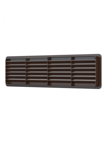 Решетка переточная пластиковая 450х131х35мм, коричневая (2 штуки)