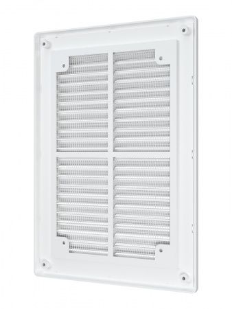 Решетка пластиковая 183х253, белая, сетка, разъемная