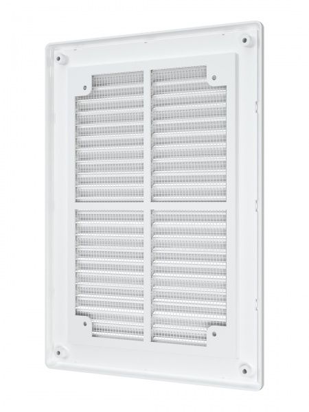 Решетка пластиковая 183х253, белая, сетка, разъемная