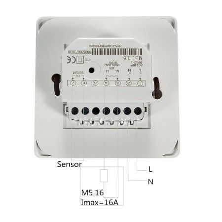 Термостат электронный (панель управления комнатная) для 2-позиц.управления, с индикатором, 220В/3А