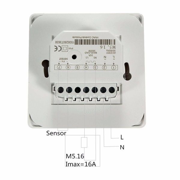 Термостат электронный (панель управления комнатная) для 2-позиц.управления, с индикатором, 220В/3А