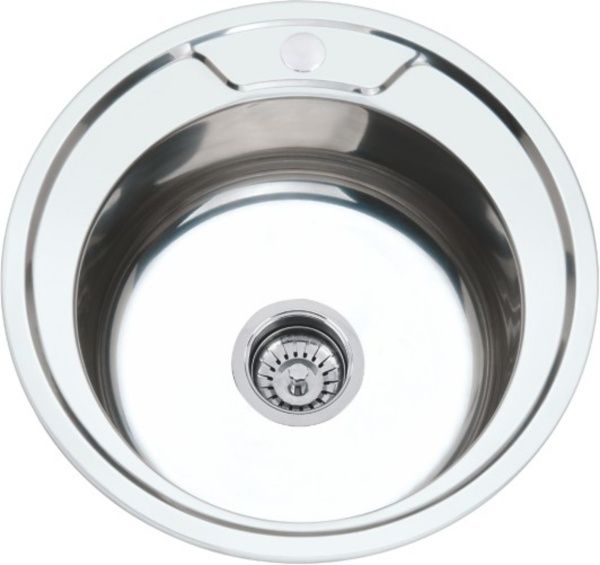 Мойка нерж.врезная курглая РМС, MD8-49(0,8), МАТОВАЯ, D490х170мм