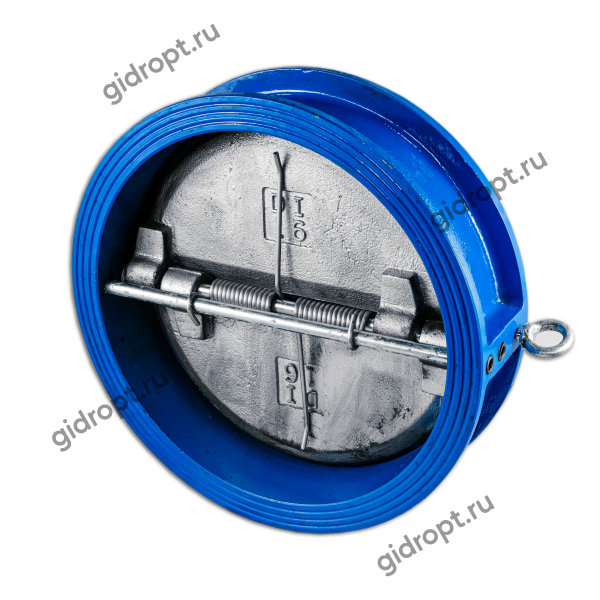 Клапан обратный двухдисковый Ду 500 Р-16 t-120оС, межфланцевый