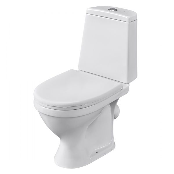 Унитаз "Прайм" белый, 1 кн.арм., косой выпуск, нижн.подв., сид.полипр.