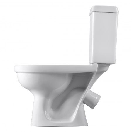 Унитаз "Визит" АНТИВСПЛЕСК, белый, 1 кн.арм., косой выпуск, нижн.подв., сид.полипр.