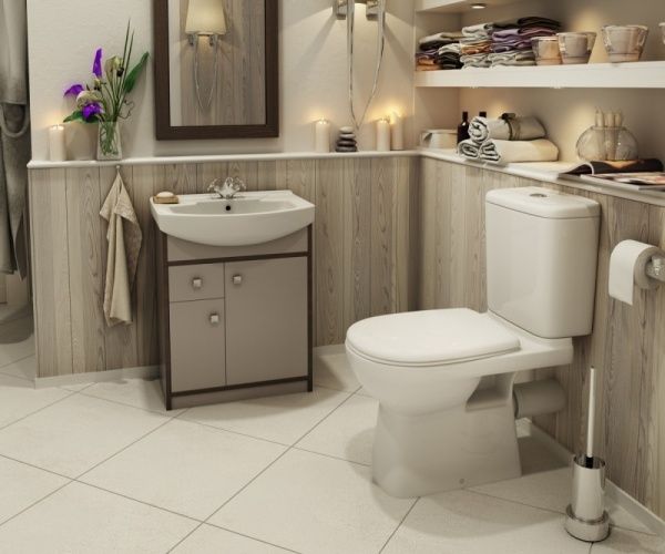 Умывальник мебельный "Элеганс 650" с переливом, без комплекта, 1 отверстие, белый