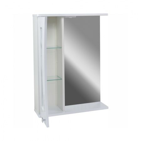 Зеркало "Селена 65" 650х160х732, со шкафчиком СЛЕВА, с подстветкой