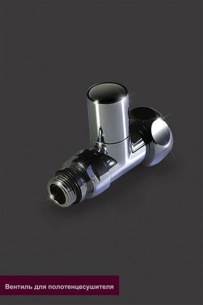 Кран для прямого соединения, маховик - круглый, 1" (накидная гайка) х 1/2"НР-"Американка" (хром)