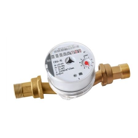 Счетчик воды "METER" СВУ-15, L-80 (с присоединителями) универсальный