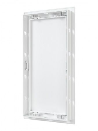 Дверца пластиковая АБС 168х318 (146х296) белая с фланцем
