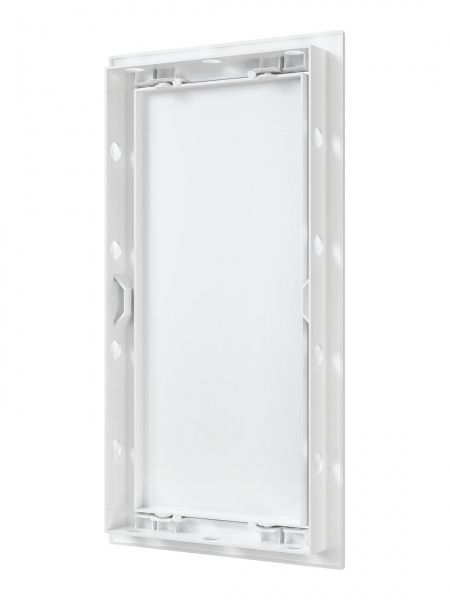 Дверца пластиковая АБС 168х318 (146х296) белая с фланцем