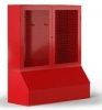 Стенд пожарный, дверки типа "сетка" с ящиком 0,3 м3, 1200х1300х500 (без комплекта) разборный