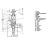 Клапан предохранительный 17б5бк Ду 25 (чертеж УФ 55105-025-03), настройка 8-16 Атм