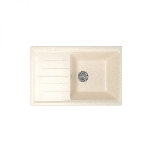 Мойка ML-GM19 с крылом, бежевая иск. мрамор 750х495х200 мм (328)