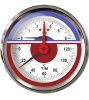Термоманометр 0-6 бар, 0-120 оС (аксиальный, СЗАДИ), 80мм, G1/4" (G1/2" через клапан)