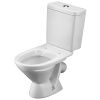 Унитаз Лига с бачком, белый, 2 х кн.арм., косой выпуск, нижн.подв., сиденье полипропилен