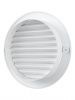 Решетка пластиковая D-125/161 круглая,  белая с сеткой и фланцем