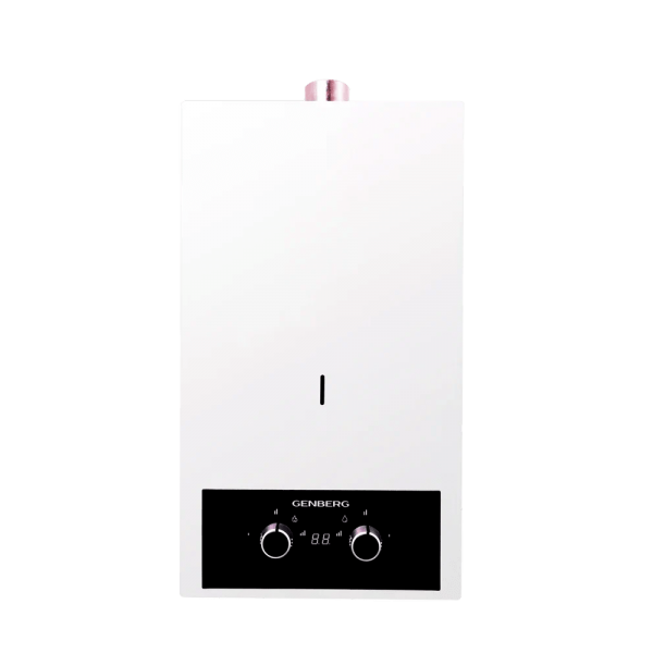 Водонагреватель газовый GENBERG Турбо 410.01 Белый, 11 л/мин, 22 кВт (труба в комплекте)