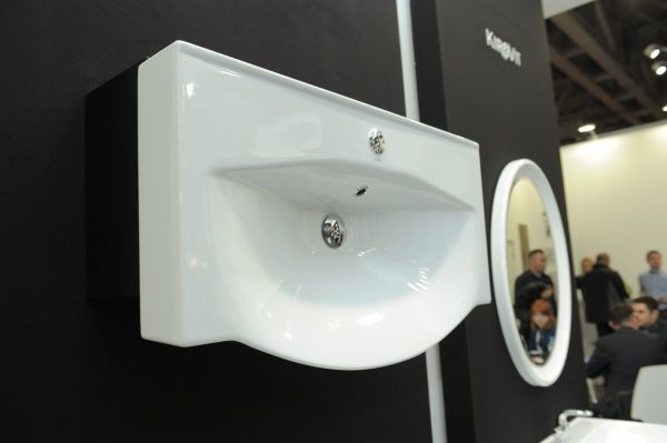 Умывальник мебельный "Элвис-850" с переливом, без комплекта, 1 отверстие, белый