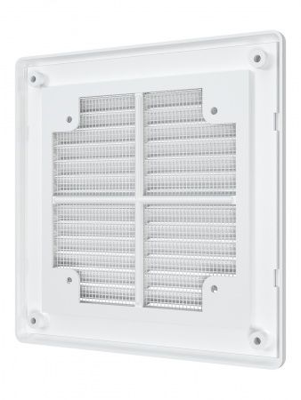 Решетка пластиковая 150х150, белая, сетка, разъемная