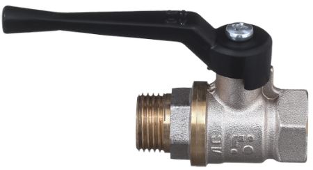 Кран никелированный 11б27п1 Ду 20 муфта/резьба "рычаг"   (серия - ГОСТ)