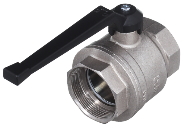 Кран никелированный 11б27п1 Ду 40 муфта/муфта "рычаг"   (серия - ГОСТ)