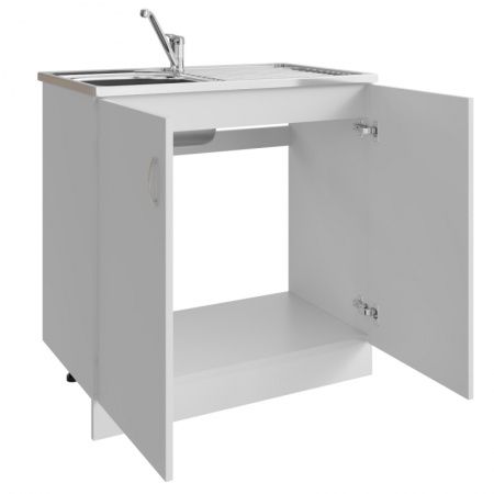 Тумба для накладной кухонной мойки 80 ЛДСП Белая