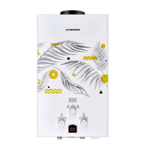 Водонагреватель газовый  EDISSON E 20 GD (Каннская ветвь) (эл.розжиг, дисплей, луженый теплообм.)