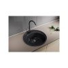 Мойка ML-GM11 круглая, черная, иск.мрамор 500х180мм (308)