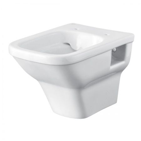 Унитаз подвесной "Лайн" белый, сиденье дюропласт, микролифт, Rimless