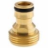 Адаптер (штуцер) ЛАТУННЫЙ на трубу НР 3/4" для быстроразъемного соединения садовых шлангов