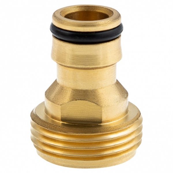 Адаптер (штуцер) ЛАТУННЫЙ на трубу НР 1/2" для быстроразъемного соединения садовых шлангов