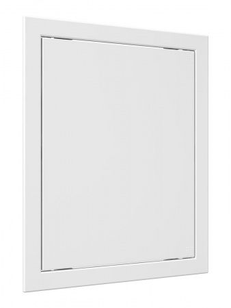 Дверца пластиковая АБС 318х418 (296х396) белая с фланцем