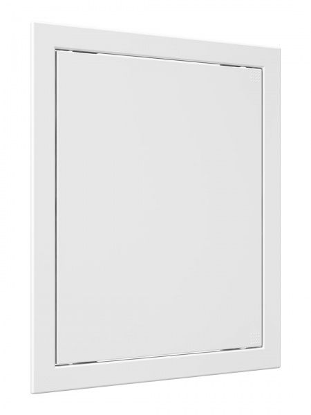 Дверца пластиковая АБС 268х318 (246х296) белая с фланцем