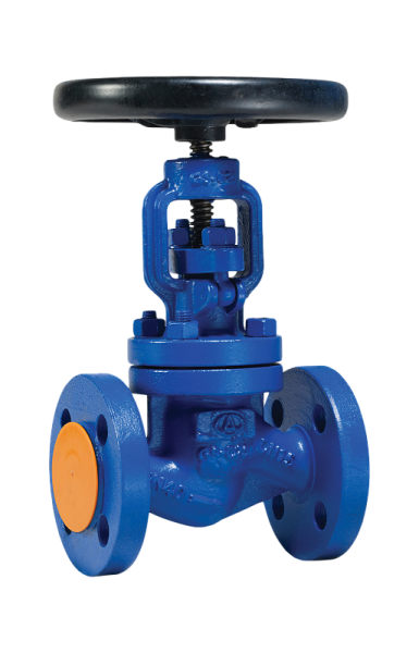 Вентиль KV40-020, Ду 20,  Ру-40,  Тмакс-400 °C (стальной, фланцевый), KV40.03.00.020.40 Ф/Ф