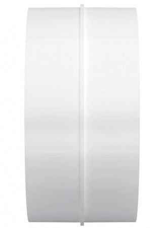 Соединитель круглых каналов d=125 мм. (с клапаном) пластиковый, белый