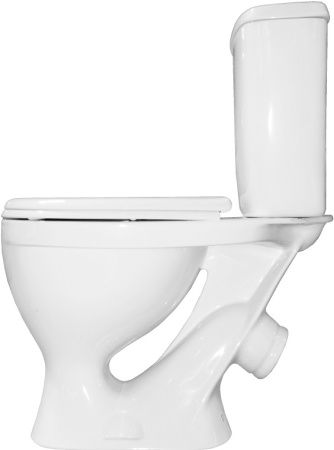 Унитаз "Эталон (эконом)", белый, 1 кн.арм., косой выпуск, нижн.подв., сид.полипр.