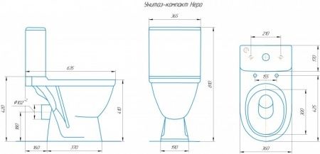 Унитаз "Неро Люкс", белый, 2кноп.,прямой вып.,нижн.подв., сиденье дюропласт, микролифт