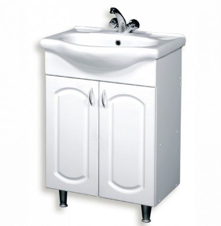 Умывальник мебельный "Элегия" с переливом, без комплекта, 1 отверстие, белый