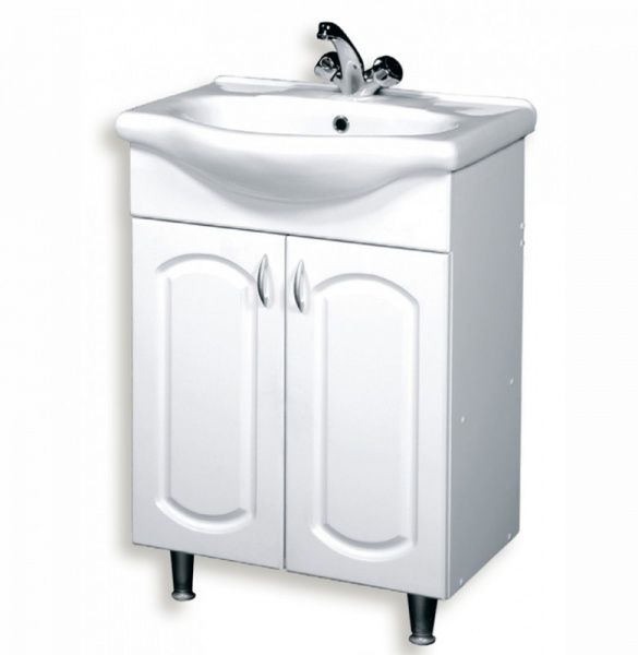 Умывальник мебельный "Элегия" с переливом, без комплекта, 1 отверстие, белый