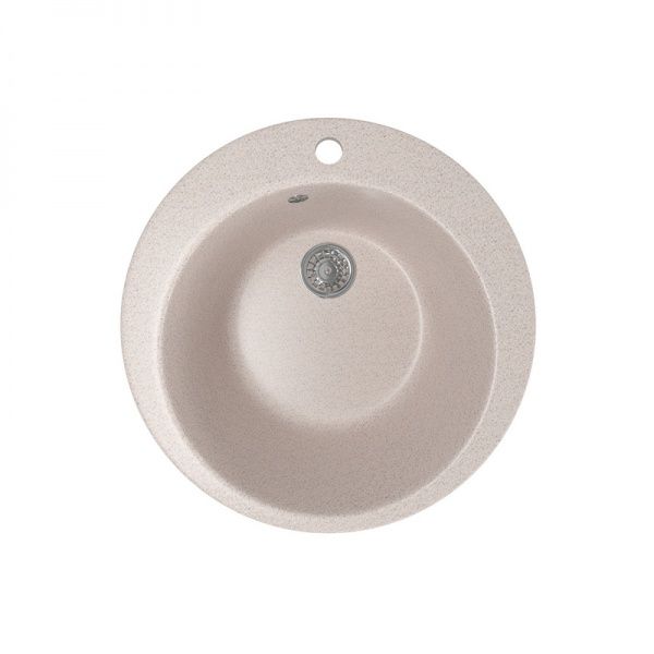 Мойка ML-GM13 круглая, песочная, иск.мрамор 495х190мм (302)