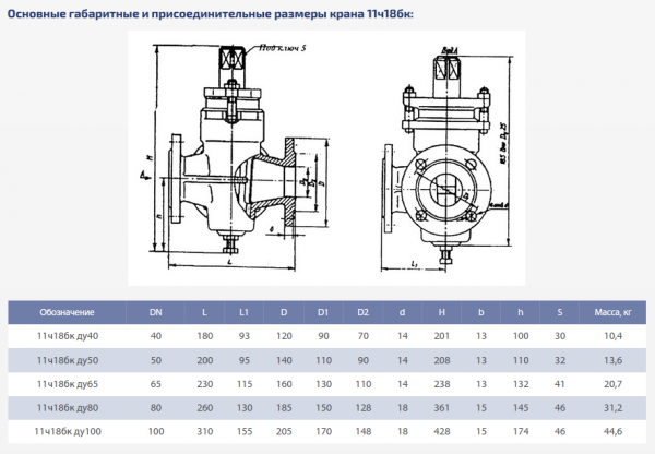 Кран чугунный, пробковый, фланцевый, трехходовой 11ч18бк Ду 40