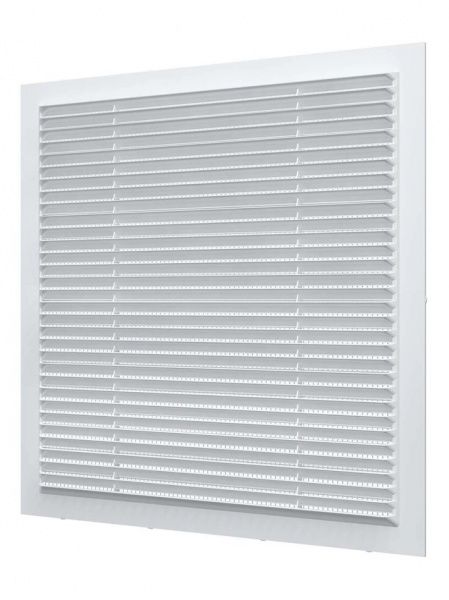 Решетка пластиковая 285х285, белая, сетка