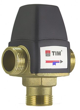 Клапан термостатический смесительный TIM НР 1" (Трег=35-60 оС, KVS 1.6)